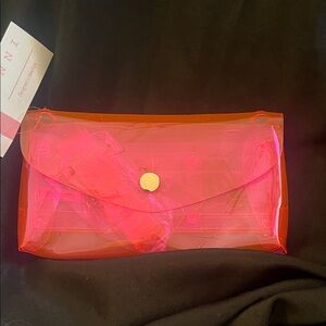 Trendy Transparent Pink Wristlet/Beltpack